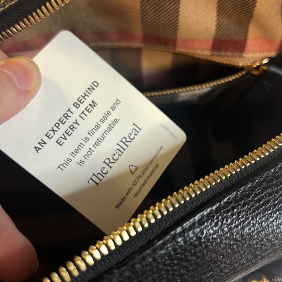 Burberry Boston Italian Leather Crossbody Classic Authentic Gold Hand Bag - Picture 12 of 17